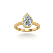 celestial pear lab-grown solitaire ring