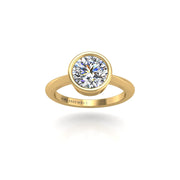 celestial round lab-grown solitaire diamond ring