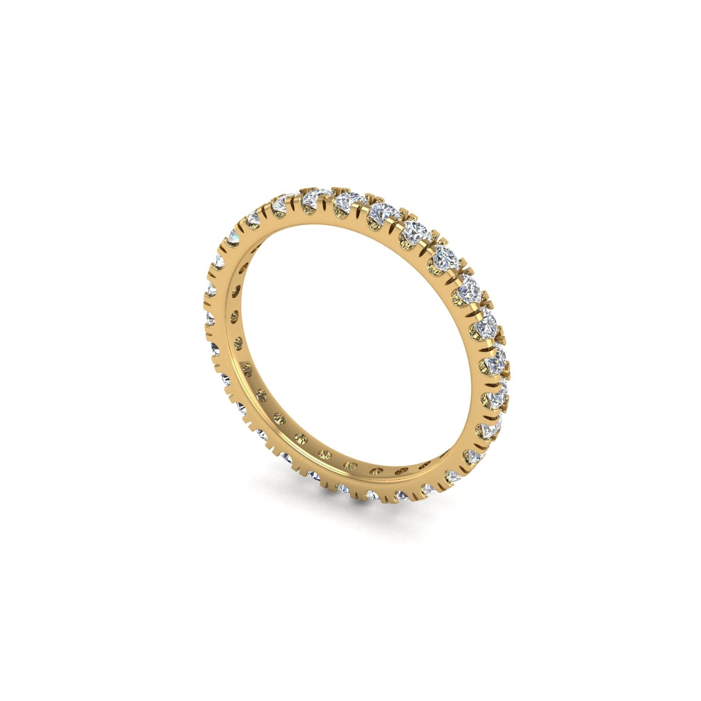 circle of love eternity round lab-grown diamond wedding band