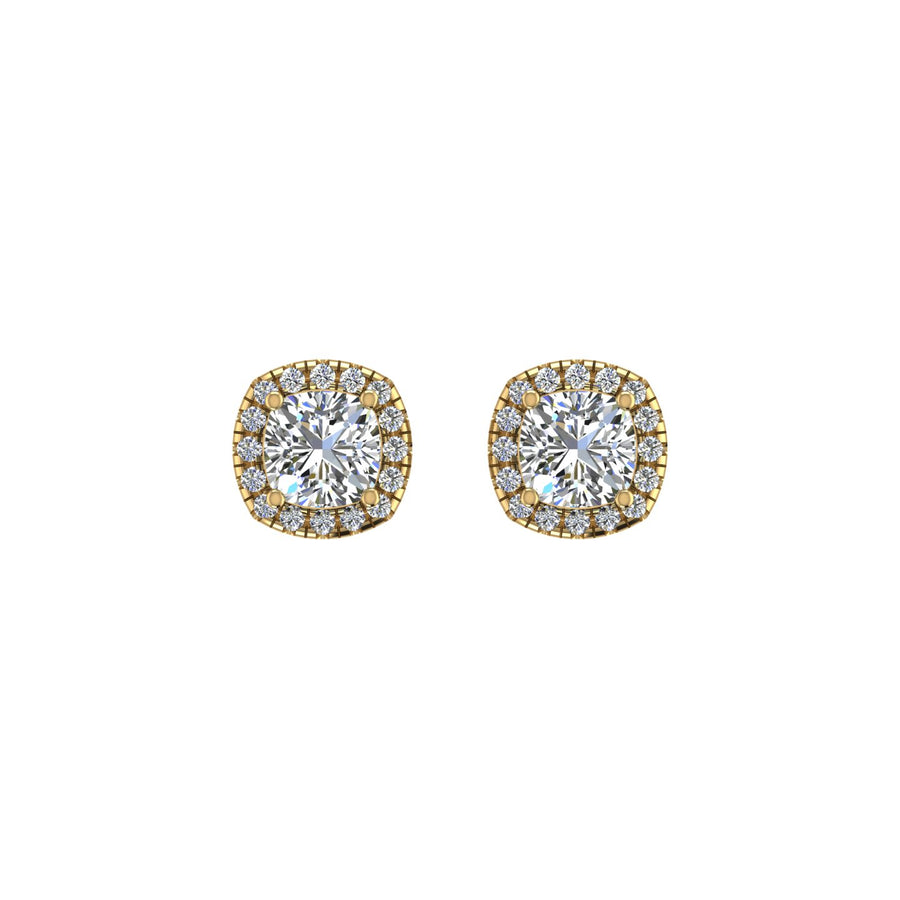 cosmic stud halo cushion lab-created diamond earrings