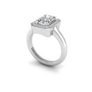 Diamond Ageless Ornata Deco Engagement Ring in White Gold- AUWL Assembly
