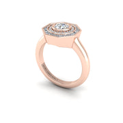 Diamond Artistic Fusion Target Diamond Ring in Rose Gold- AUWL Assembly