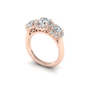 Diamond Crown of Love Engagement Ring in Rose Gold- AUWL Assembly