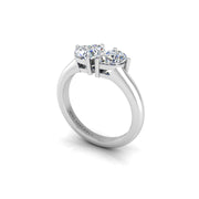 Diamond Heart and Soul Diamond Engagement Ring in White Gold- AUWL Assembly