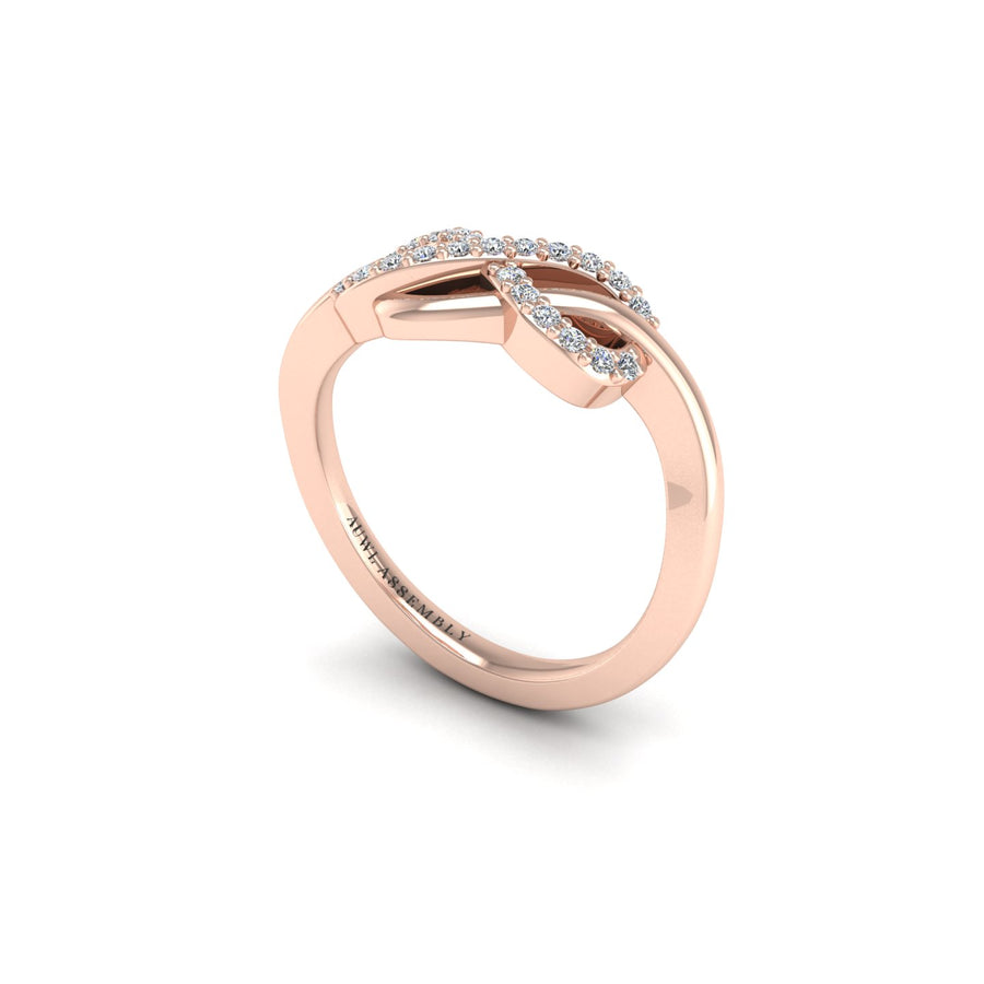 Diamond Senza Fine Infinity Diamond Engagement Ring in Rose Gold- AUWL Assembly