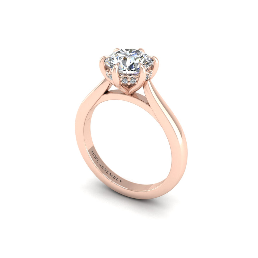Diamond Sirius Solitaire Diamond Engagement Ring in Rose Gold- AUWL Assembly