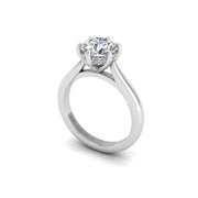 Diamond Sirius Solitaire Diamond Engagement Ring in White Gold- AUWL Assembly