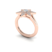Diamond Starstruck TwinklingStar Diamond Engagement Ring in Rose Gold- AUWL Assembly