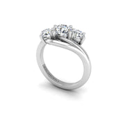 Diamond Three stone engagement ring in white gold – AUWL Assembly