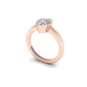 Diamond Drop Of Love Pear Shape Diamond Engagement Ring in Rose Gold- AUWL Assembly