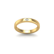 forever one single-stone round lab diamond wedding band