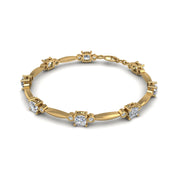Gold diamond cushion stardust designer bracelet