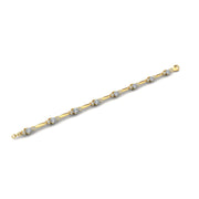 Gold diamond pear stardust designer bracelet open view