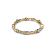 Gold diamond pear stardust designer bracelet