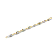 Gold diamond princess stardust designer bracelet open view