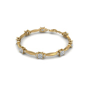 Gold diamond princess stardust designer bracelet