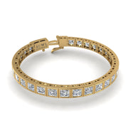 Gold diamond princess stellar tennis bracelet