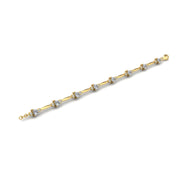 Gold diamond trillion stardust designer bracelet open view