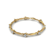 Gold diamond trillion stardust designer bracelet