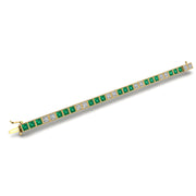 Gold emerald princess stellar tennis bracelet open view