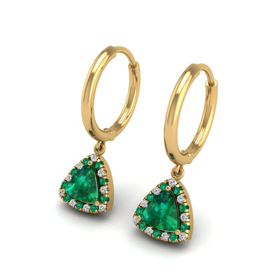 Gold Emerald Earrings for Women