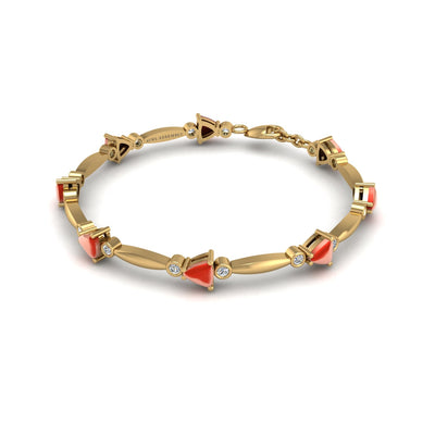 Gold Coral Bracelets for Women