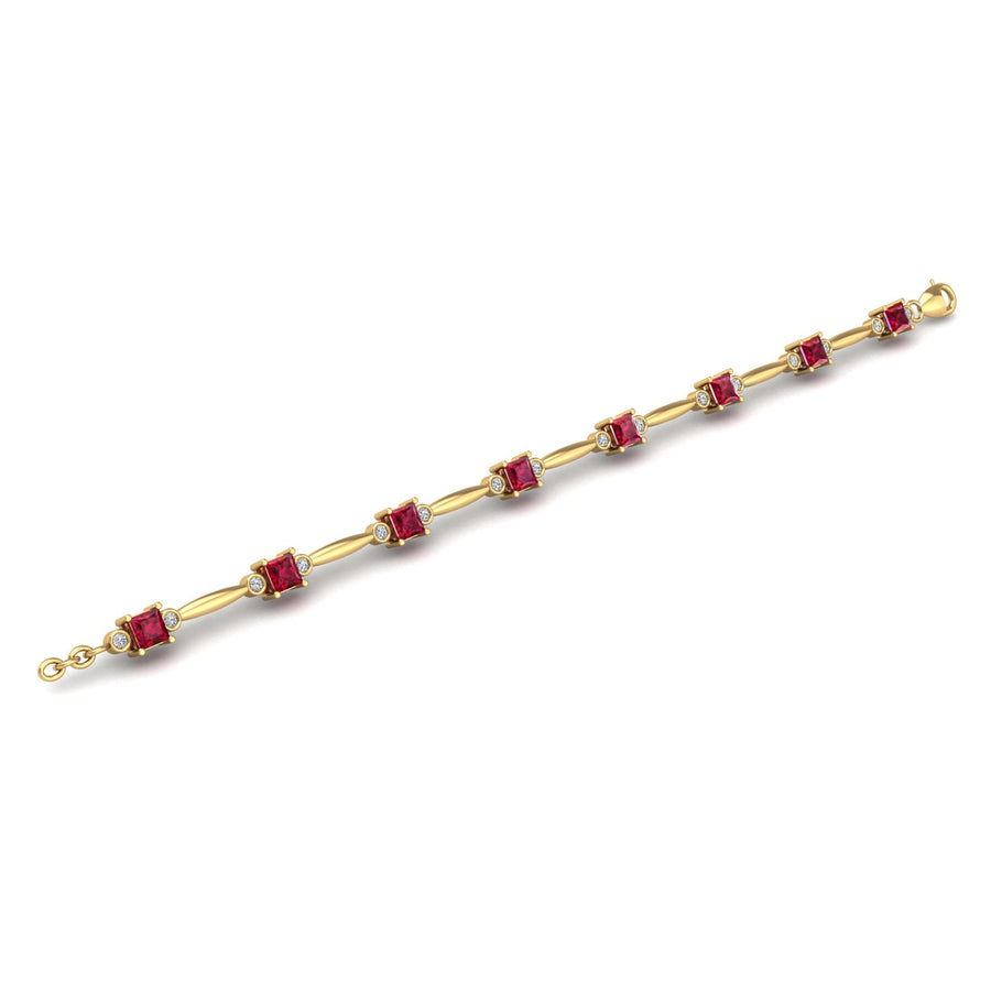 Gold ruby princess stardust designer bracelet open view