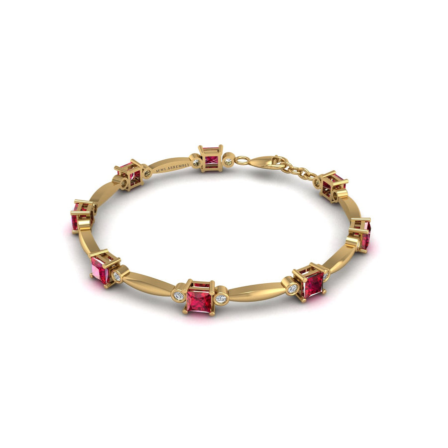 Gold ruby princess stardust designer bracelet