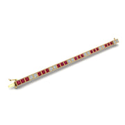 Gold ruby princess stellar tennis bracelet open view