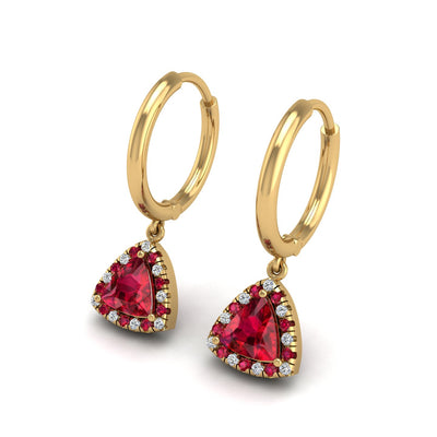 Gold Ruby Earrings for Women