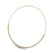 Gold tennis necklace cascade of light