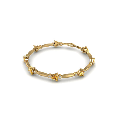 Gold Yellow Sapphire Bracelet for Women