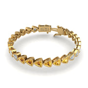 Gold yellow sapphire stellar tennis bracelet