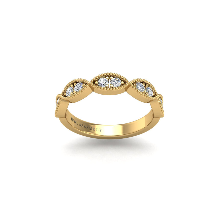 leaf of promise laurel round lab diamond wedding band