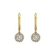 mystic hoop halo round lab-grown diamond earrings