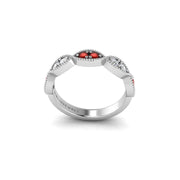 Leaf of Promise Laurel Band - Red Coral Round