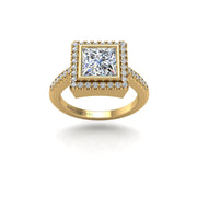 starry princess lab-grown halo diamond ring