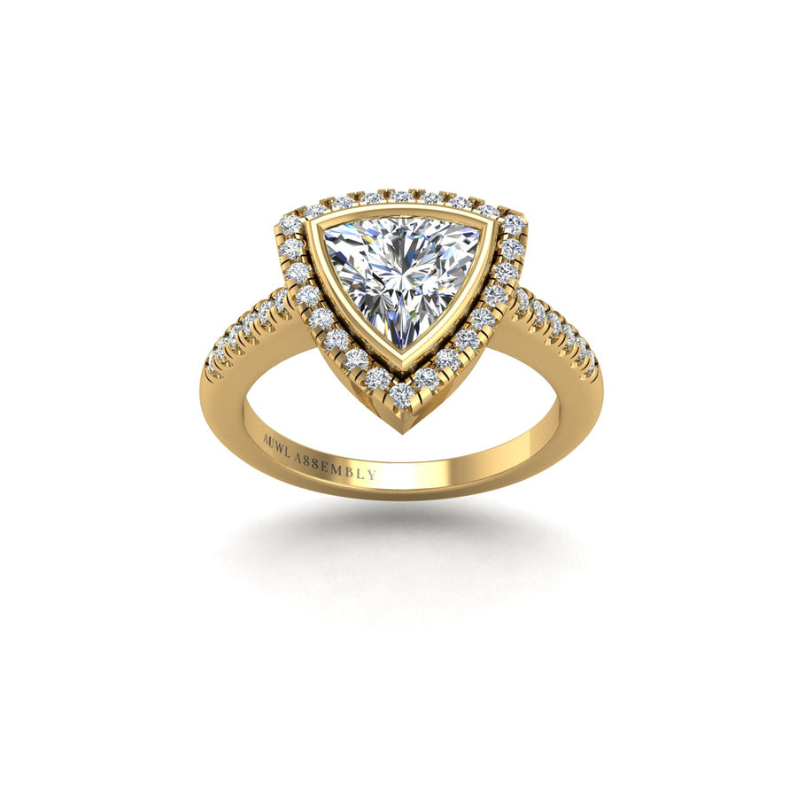 starry trillion lab-grown diamond halo ring