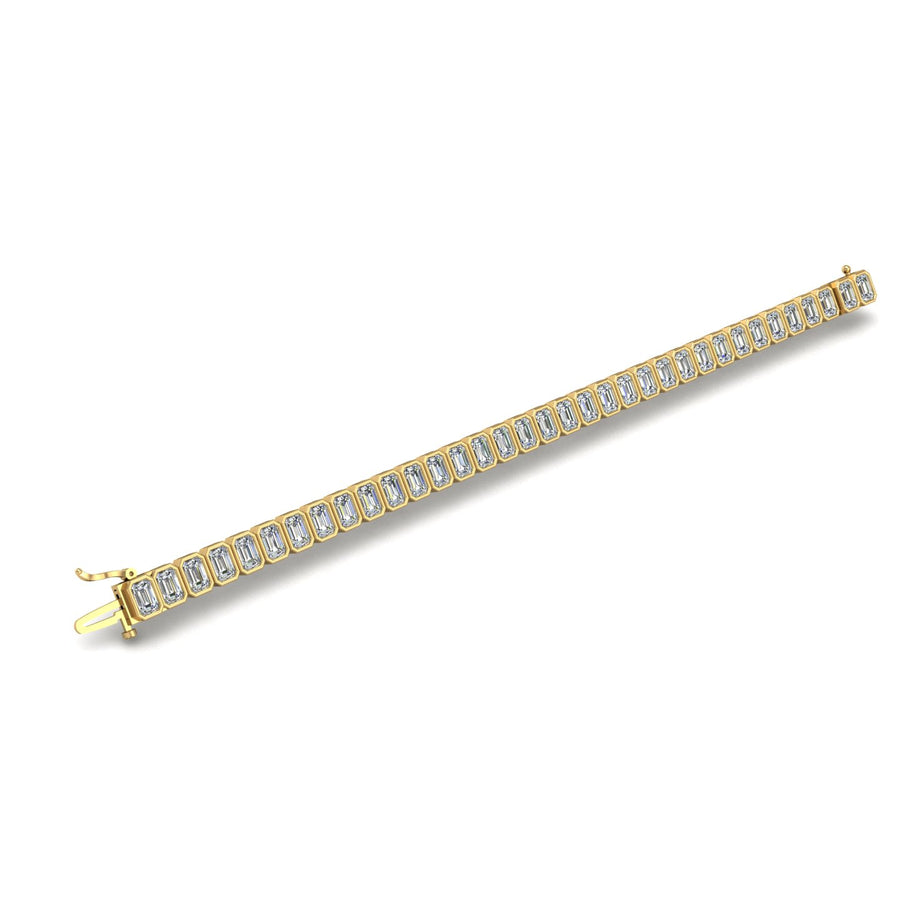 stellar tennis emerald lab-created diamond bracelet