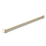 stellar tennis oval lab-created diamond bracelet